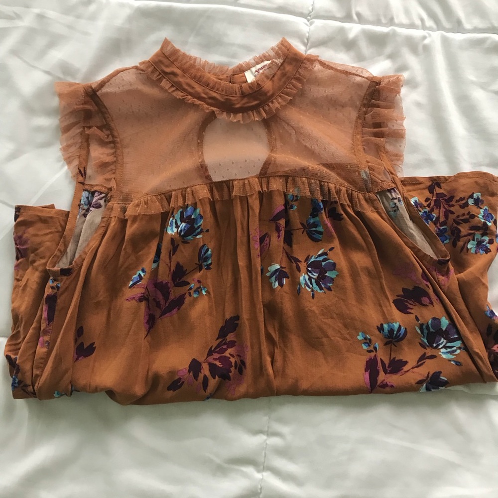 fun rusty orange tank top